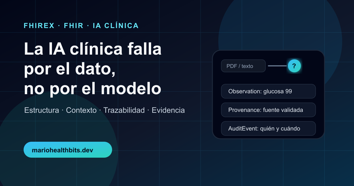 La IA clínica falla por el dato, no por el modelo